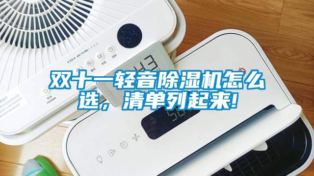 雙十一輕音除濕機(jī)怎么選，清單列起來!