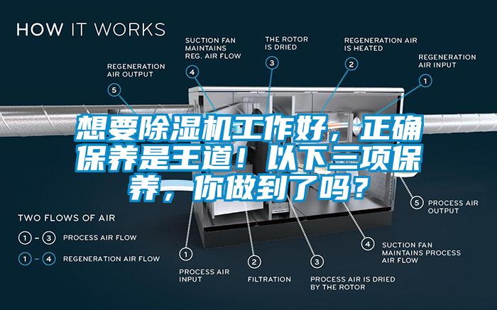 想要除濕機(jī)工作好，正確保養(yǎng)是王道！以下三項(xiàng)保養(yǎng)，你做到了嗎？