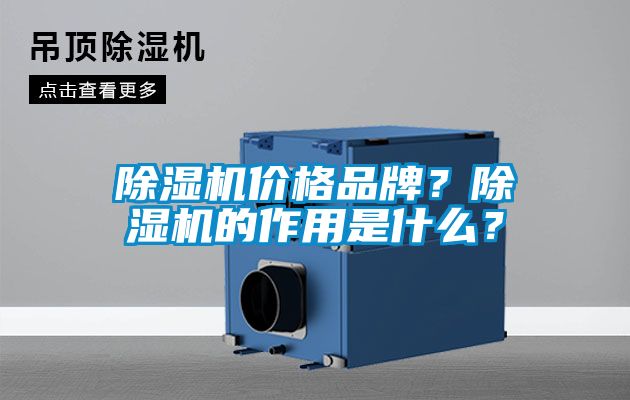 除濕機價格品牌？除濕機的作用是什么？